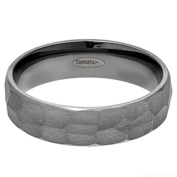 6mm Hammered Tantalum Ring (image 6)