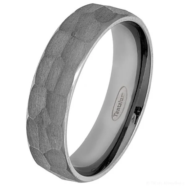 6mm Hammered Tantalum Ring (image 5)