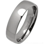 6mm Classic Court Polished Titanium Wedding Ring