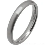 3mm Women's Court Brushed Titanium Wedding Ring