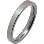 3mm Womens Flat Polished Titanium Wedding Ring