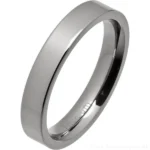 4mm Comfort Fit Polished Titanium Wedding Ring