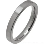 3mm Womens Flat Brushed Titanium Wedding Ring