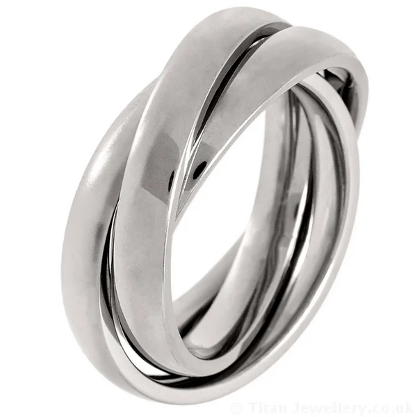 Polished Titanium Russian Wedding Ring, titanium russian wedding ring