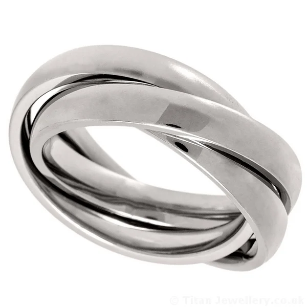 Titan Jewellery, Polished Titanium Russian Wedding Ring