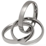 Titanium Russian Wedding Ring 2 Polished 1 Brushed