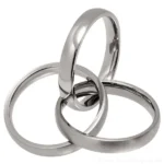 Titanium Russian Wedding Ring 2 Brushed 1 Polished