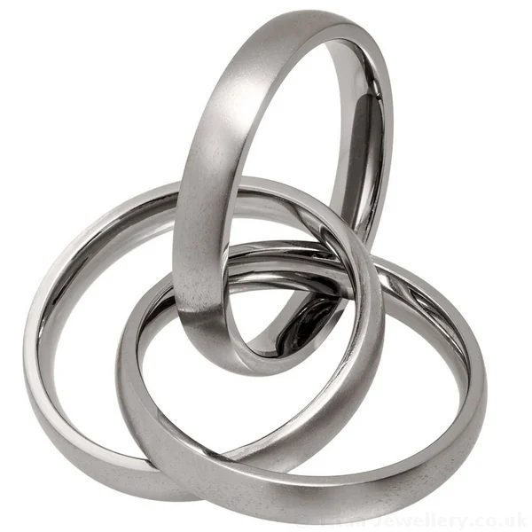 Brushed Titanium Russian Wedding Ring