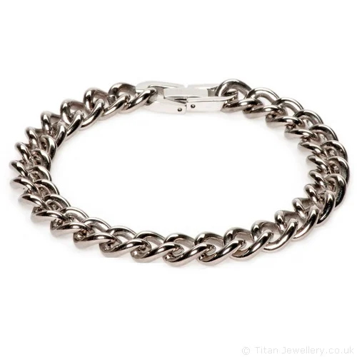 Chunky Curb Titanium Bracelet Chunky Titanium Curb Bracelet