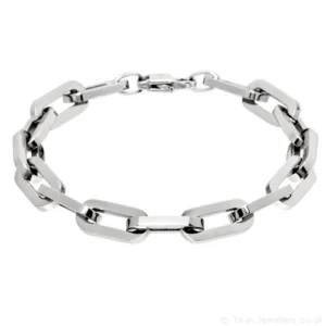 Titanium Rectangular Link Bracelet