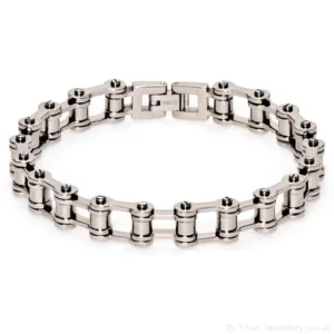Plain Bike Link Titanium Bracelet
