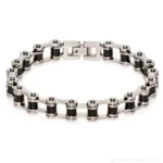 Black Bike Link Titanium Bracelet