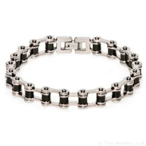 Black Bike Link Titanium Bracelet