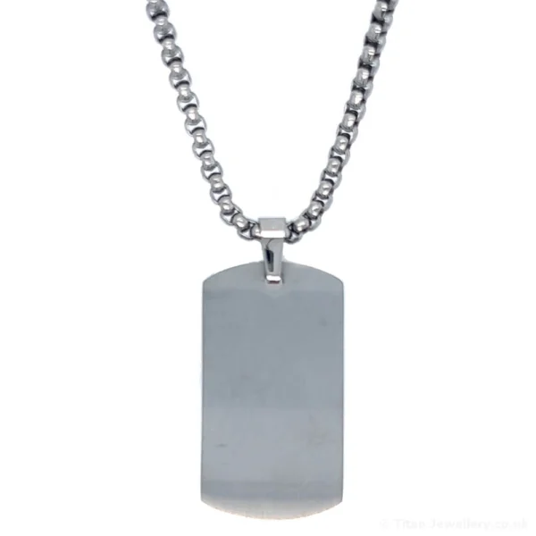 Titan Jewellery, Titanium Dog Tag (excludes chain)
