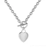 Silver Heart  Necklace