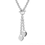Silver Double Heart Necklace