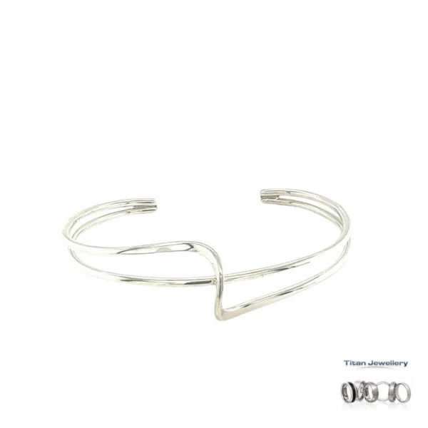 Elegant Silver Twist Bangle, silver twist bangle