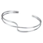 Elegant Silver Twist Bangle