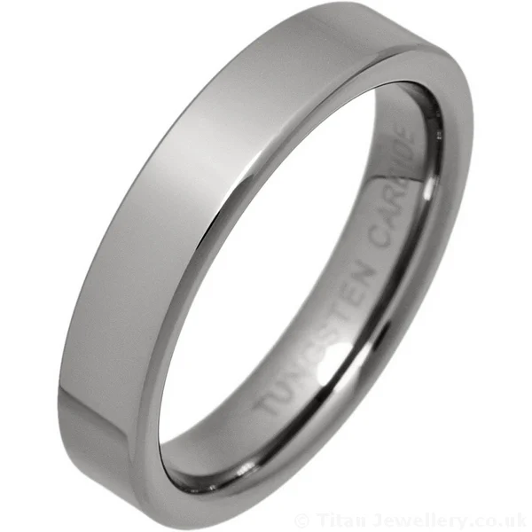 4mm Womens Comfort Fit Tungsten Wedding Ring