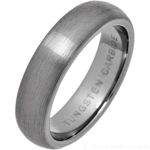 Titan Jewellery, 5mm Brushed Court Tungsten Wedding Ring