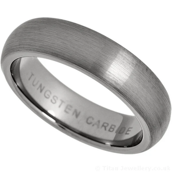 5mm Brushed Court Tungsten Wedding Ring, TURM25
