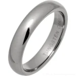 4mm Womens Tungsten Court Wedding Ring