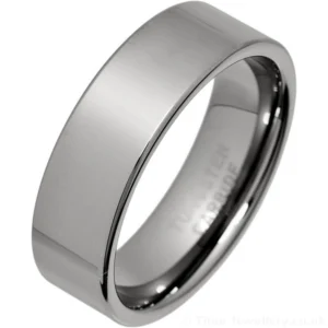 7mm Comfort Fit Tungsten Carbide Wedding Band Ring