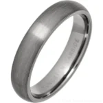 5mm Brushed Court Tungsten Wedding Ring