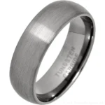 7mm Brushed Court Tungsten Wedding Ring