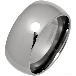 10mm Court Tungsten Carbide Wide Wedding Ring