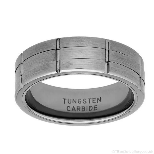 7.5mm Brick Design Tungsten Spinner Ring, brick design tungsten spinner ring