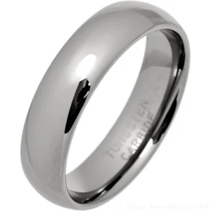 6mm Mens Court Tungsten Carbide Wedding Ring