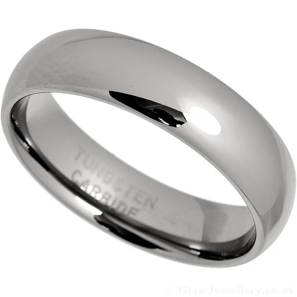 6mm Mens Court Tungsten Carbide Wedding Ring, 6mm tungsten court ring