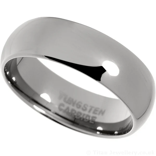 7mm Mens Court Tungsten Carbide Wedding Ring, 7mm tungsten court ring