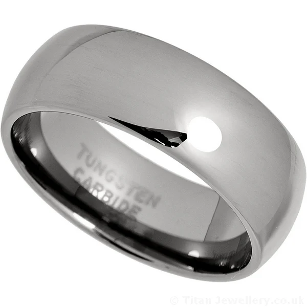8mm Mens Court Tungsten Carbide Wedding Ring, men's tungsten wedding ring