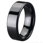 7mm Black Zirconia Ceramic Comfort Fit Wedding Ring