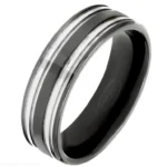 7mm Twin Natural and Black Zirconium