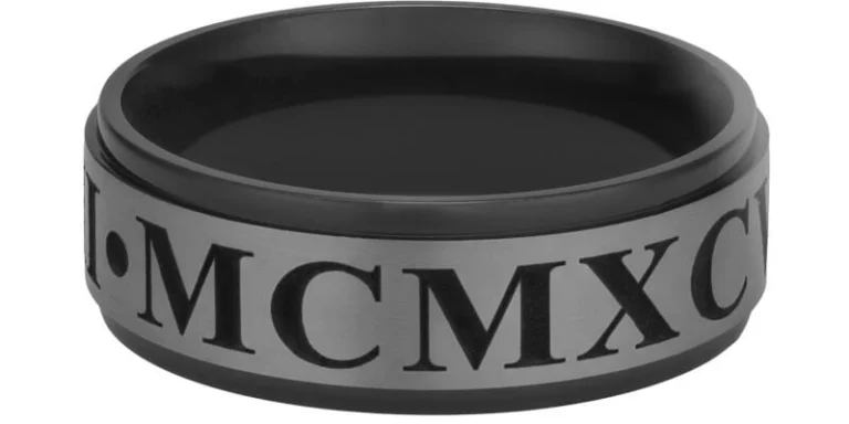 Roman Numeral Outside Ring Engraving