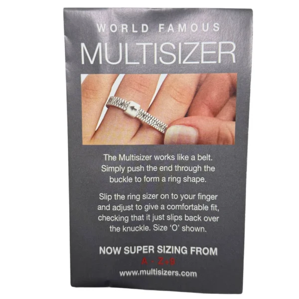 Adjustable Multisizer Ring Sizer – measures UK sizes A to Z+9, multisizer