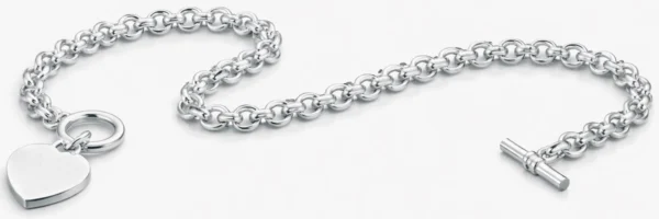 Heavy Silver Heart Necklace