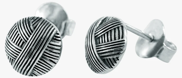 Sterling silver earrings with oxidised finish