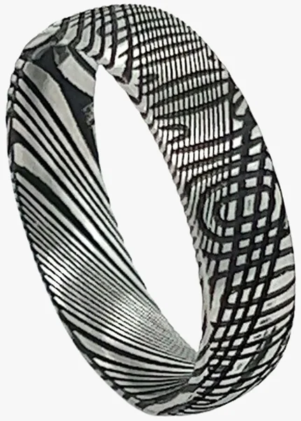 PVD Coated Damascus Steel Ring