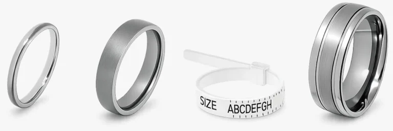 How to measure ring size for different widths, with four ring widths and a Multisizer