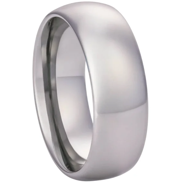 8mm Blended Court Tungsten Wedding Ring, TBC08