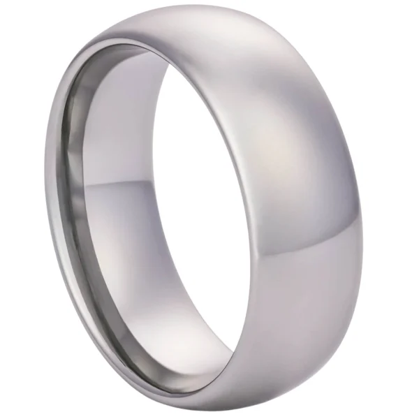 8mm Blended Court Tungsten Wedding Ring (image 5)