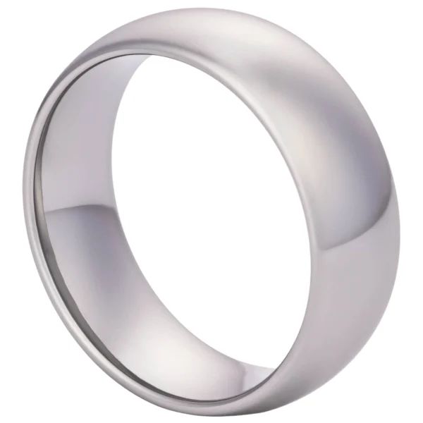 8mm Blended Court Tungsten Wedding Ring (image 6)
