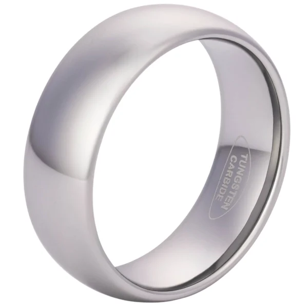 8mm Blended Court Tungsten Wedding Ring (image 7)