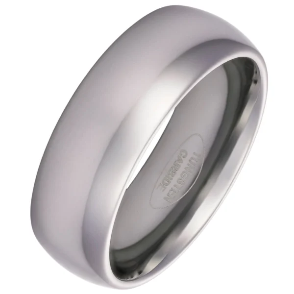 8mm Blended Court Tungsten Wedding Ring (image 9)