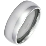 8mm Blended Court Tungsten Wedding Ring