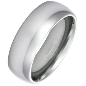 8mm Blended Court Tungsten Wedding Ring